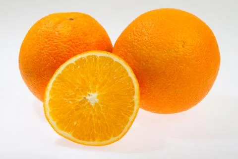 Orange isolated on white Stock Photos