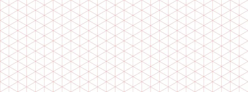 Orange isometric grid graph paper background. Seamless pattern guide backgr.. 스톡 일러스트