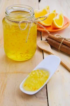 Orange jam Stock Photos