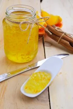 Orange jam Stock Photos