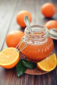 Orange jam Stock Photos