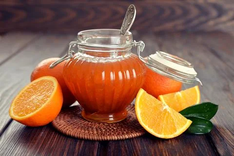 Orange jam Stock Photos