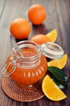 Orange jam Stock Photos