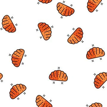 Orange jelly candy gummy vector seamless pattern Stock Illustration