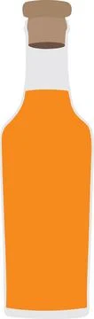 Orange Juice Bottle  Stock Illustration