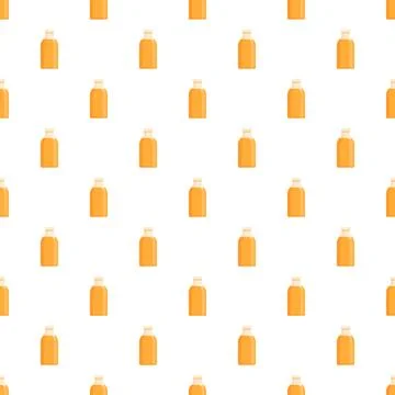 Orange juice bottles repeating pattern background design 스톡 일러스트
