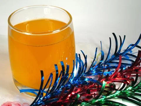 Orange juice close view background Stock Photos
