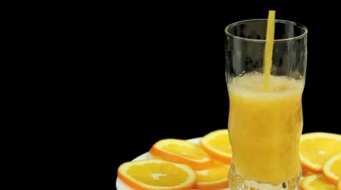 Orange Juice Stock Footage 9057617