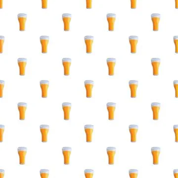 Orange juice glasses creating a seamless pattern Stock Illustration