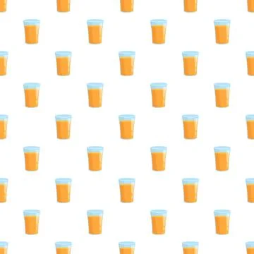 Orange juice glasses repeating pattern background design 스톡 일러스트