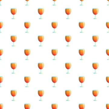 Orange juice glasses repeating pattern seamless illustration Stock Illustration