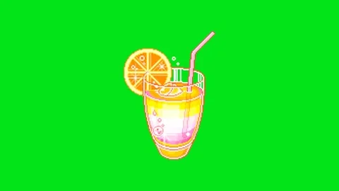 Orange juice on green screen Stock Footage 329398778