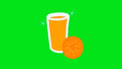 Orange juice on green screen Vidéo 329398780