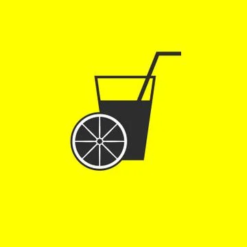 Orange juice icon Stock Illustration