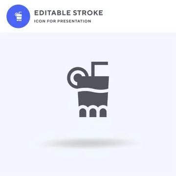Orange Juice icon vector, filled flat sign, solid pictogram isolated on white Stockillustratie