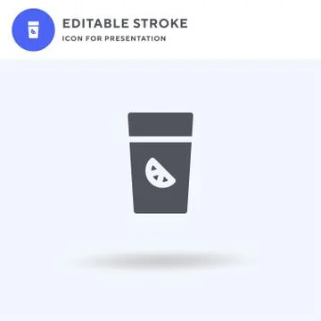 Orange Juice icon vector, filled flat sign, solid pictogram isolated on white 스톡 일러스트