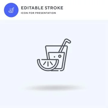 Orange Juice icon vector, filled flat sign, solid pictogram isolated on white Stock Illustration