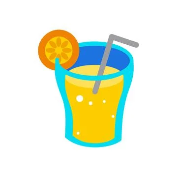 Orange juice icon vector isolated on white background for your web Stock Illustration