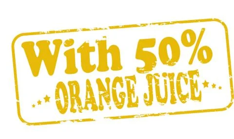 With orange juice Stock Illustration