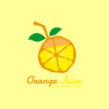 ORANGE JUICE LOGO Stock Illustration