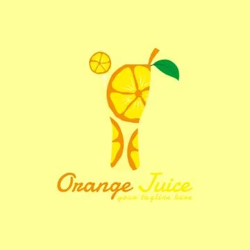 ORANGE JUICE LOGO Stock Illustration