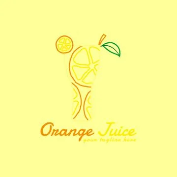 ORANGE JUICE LOGO Stock Illustration
