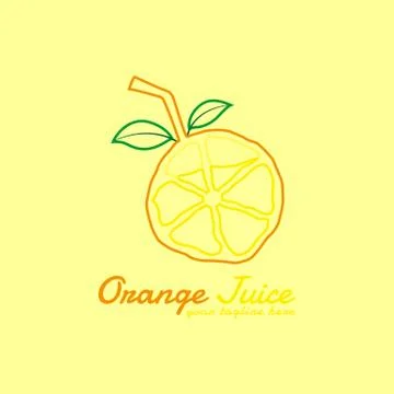 ORANGE JUICE LOGO Stock Illustration