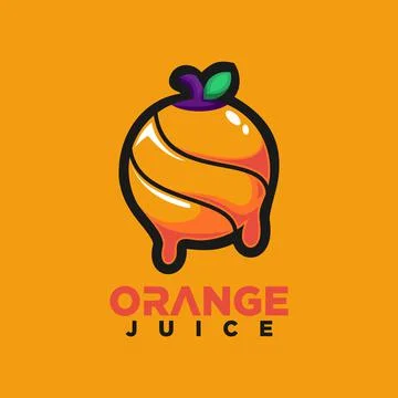 Orange juice logo Stock Illustration