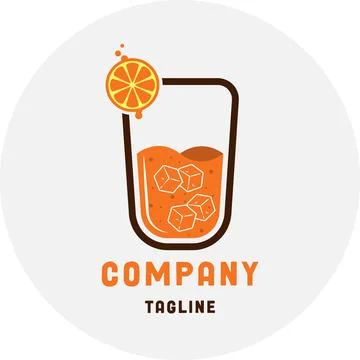 Orange Juice Logo Stock Illustration