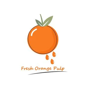 Orange juice logo vector illustration Stock Illustration