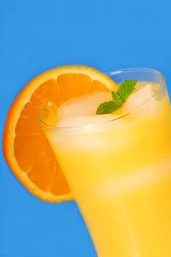 Orange juice with mint Foto stock