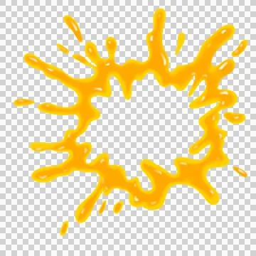 Orange juice or mango splash with ripples. Stock Illustration