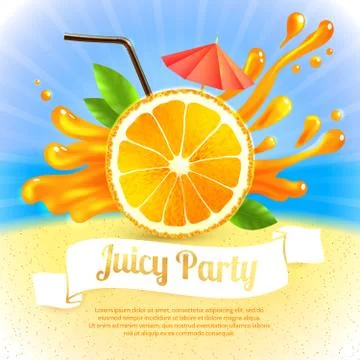 Orange juice party Stock Illustration