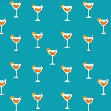 Orange Juice Pattern Background Stock Illustration