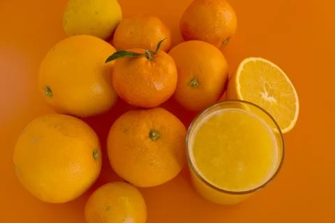Orange juice Stock Photos