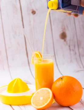 Orange juice Stock Photos