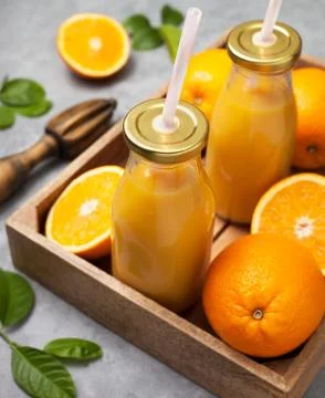 Orange juice Stock Photos