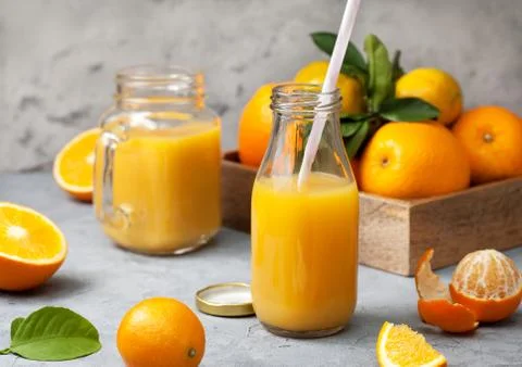Orange juice Stock Photos