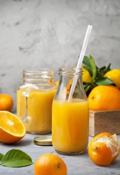 Orange juice Stock Photos
