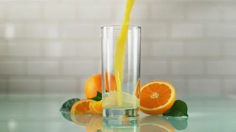 Orange Juice Pour 스톡 동영상 235395842
