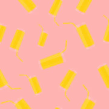 Orange Juice Seamless Pattern Illustrazione stock