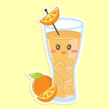 Orange Juice Simple Vector Illustration Illustrazione stock