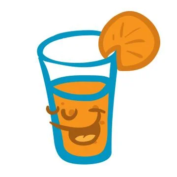 Orange juice smiling Illustrazione stock
