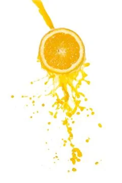 Orange juice splash Stock-Fotos
