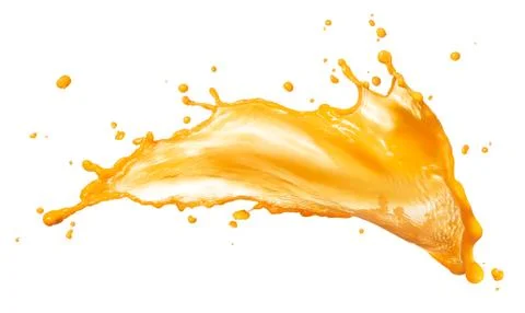 Orange juice splash Stock Photos