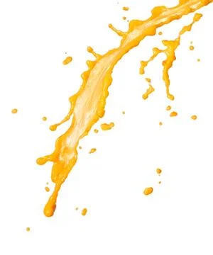 Orange juice splash Stock Photos