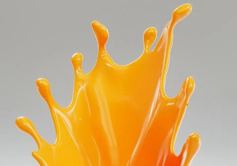 Orange juice splash Stock Photos