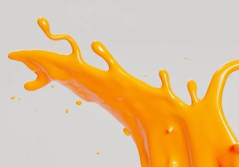 Orange juice splash Stock Photos