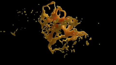 Orange juice splash in slow motion Stock Footage 271163486