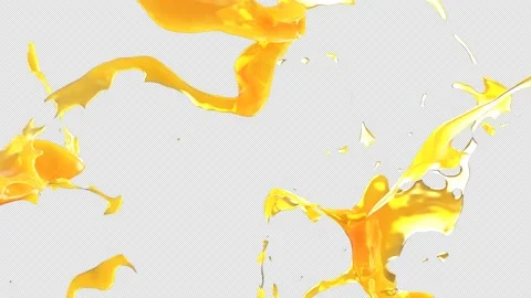 Orange juice splash  Transparent Background. Stock Footage 218256048